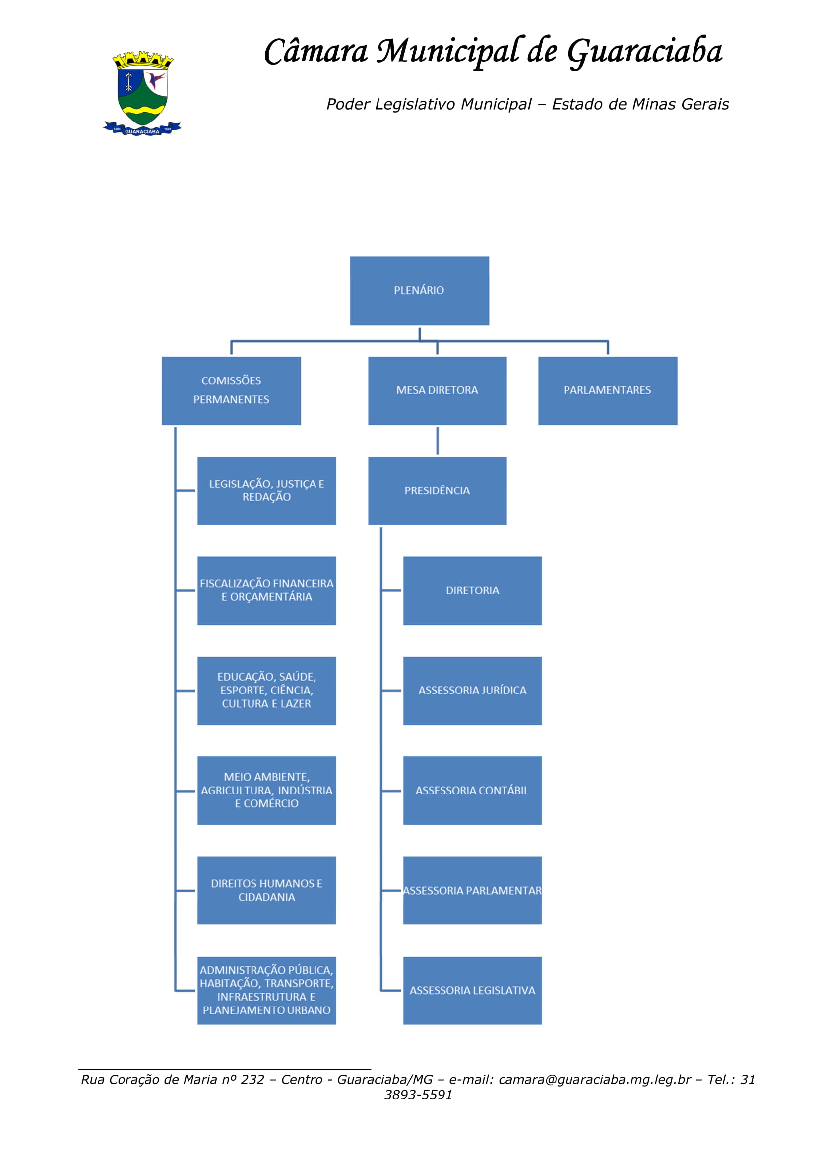 ORGANOGRAMA CÂMARA GUARACIABA